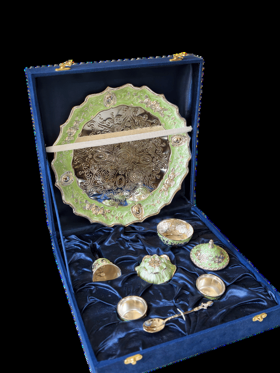 Aesthetic Pastel Green Pooja Thali, photo 2