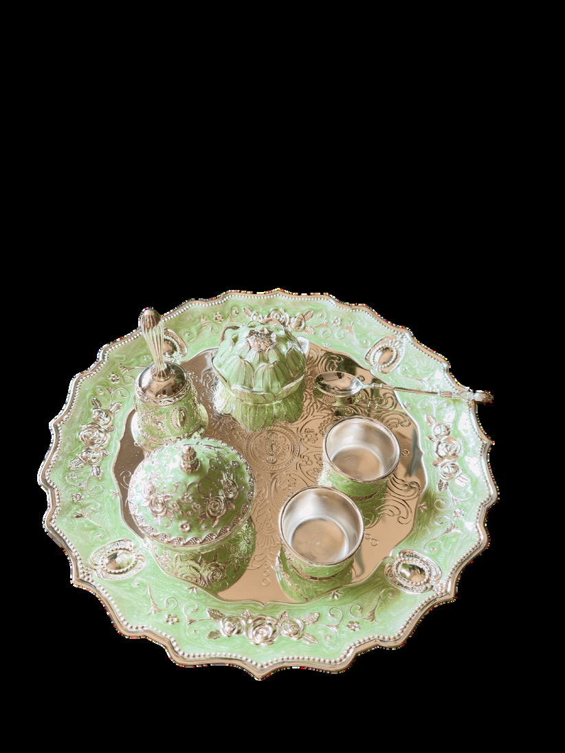 Aesthetic Pastel Green Pooja Thali
